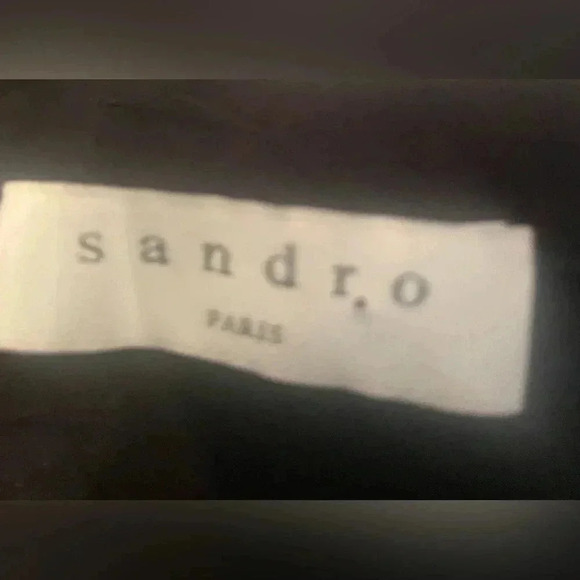 - Sandro Paris dual-material long sleeved dress- size 2 - Picture 13 of 16